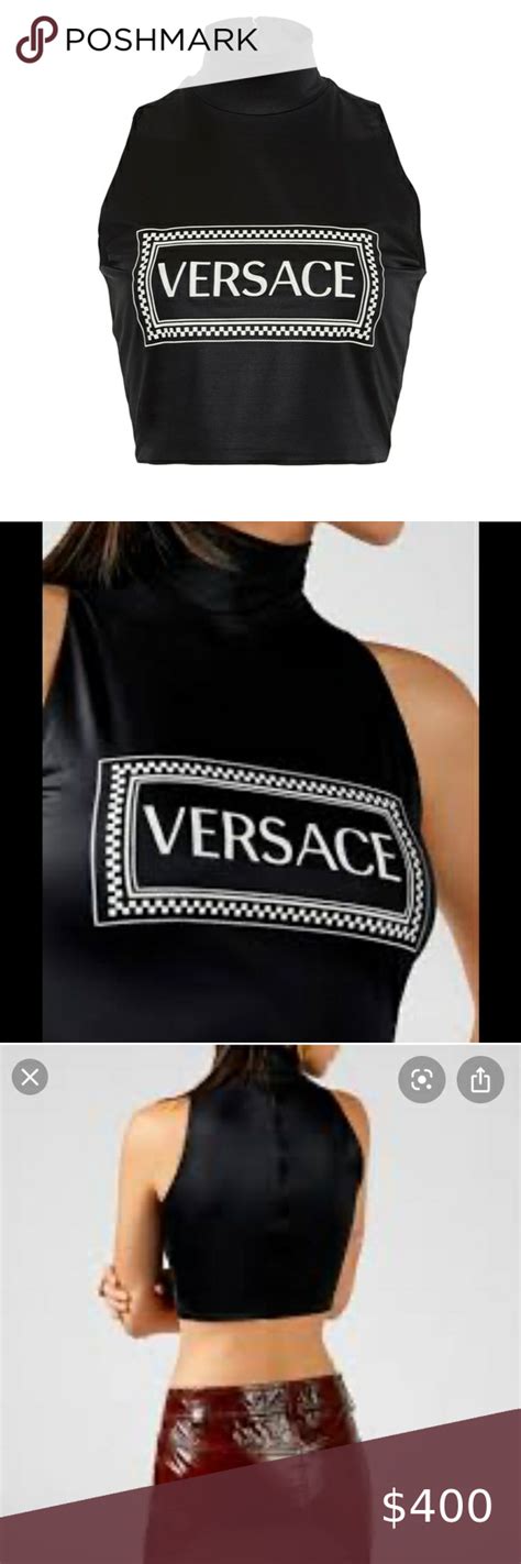 vintage versace croptop|Versace crop top sale.